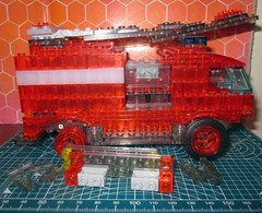 LASER PEGS CAMION VIGILI DEL FUOCO CON EFFETTI LUMINOSI MATTONCINI NO LEGO - Andere & Zonder Classificatie