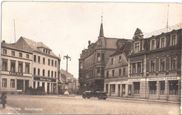 PERLEBERG Schuhmarkt Belebt Kabriolett Geschäfte West Prignitz Er Landbund Bank Fotokarte Ungelaufen - Perleberg