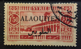 ALAOUITES 1925, Yvert No 28 A, 1,50 P Rouge Avec VARIETE SURCHARGE NOIRE , Obl TB - Usati