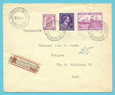 693+713+770 Op Brief Aangetekend Stempel BRUXELLE - PALAIS DE CENTENAIRE - 1948 Export