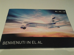 Dep061 EL AL Israele Israel Airlines Flights Boeing Aereo Avion Tel Aviv Jerusalem Eilat Compagnia Aerea Depliant - Geschenke