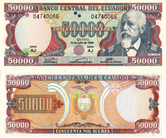 Ecuador / 50.000 Sucres / 1999 / P-130(d) / UNC - Equateur