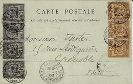 1903- C P A De BIZERTE  Affär.   1 C X 4 + 2c X 3 - Lettres & Documents