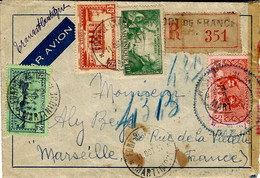1939- Enveloppe RECC. PAR AVION / Transatlantique  Affr. 17,50 F Dont N°160  Pour Marseille - Lettres & Documents