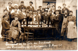 MONTESSON  CARTE PHOTO  SOUVENIR DE LA FETE DU SYNDICAT DES HORTICULTEURS DE MONTESSON 21 MARS 1909 - Montesson