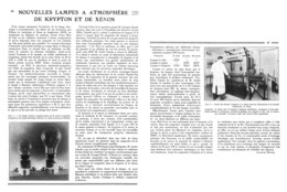 NOUVELLE LAMPE à ATMOSPHERE De KRYPTON Et De XENON  1935 - Sonstige & Ohne Zuordnung