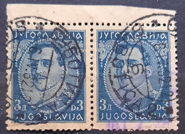 KING ALEXANDER-3 D-PAIR- POSTMARK -SUBOTICA-VOJVODINA- SERBIA-YUGOSLAVIA-1932 - Gebraucht