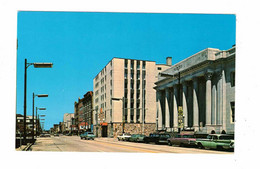 RACINE, Wisconsin, USA, Main Street & Stores, Old Cars, 1970 Chrome Postcard - Racine