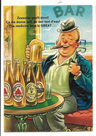 A La Plage. Buveur De Bière Bass Pale Ale: " Ca Me Donne Soif De Voir Tant D'eau".  Signée Taylor - Taylor