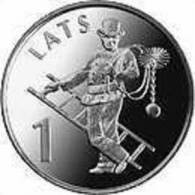 Latvia 2008 1 Lats Lucky Coin Sweeper Chimney-sweeper - UNC - Latvia