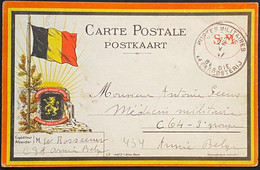 Belgique Carte En Franchise POSTES MILITAIRES BELGIQUE Du 22 Mai 1917 Pour Arnié TTB - Esercito Belga