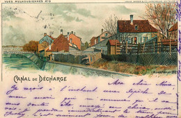 Mulhouse * Vues Mulhousiennes N°9 * Canal De Décharge * CPA Illustrée 1900 !!! - Mulhouse