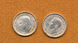 2 Pièces De 3 Pence AUSTRALIE GEORGIUS VI 1942 - Otros & Sin Clasificación
