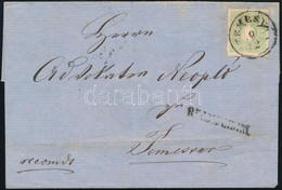 1859 Ajánlott Helyi Levél 3kr + 5kr (hátoldalán, Szakadt) Bérmentesítéssel "TEMESVÁR" - Andere & Zonder Classificatie