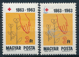 ** 1963 Vöröskereszt 3Ft Ezüst Színnyomat Nélkül (90.000) / Mi 1950, Silver Omitted (pici Gumiránc / Small Gum Crease) - Other & Unclassified