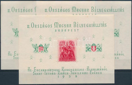 ** 1938 ORBÉK-blokk 3 Db (21.000) (1 Példányon Kis Rozsdafoltok / Small Stain Spots) - Other & Unclassified