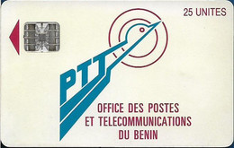Benin - PTT (Chip) - Logo 25, Chip SC7 Afnor, Cn. C321xxxxx Red, 25Units, Used - Bénin