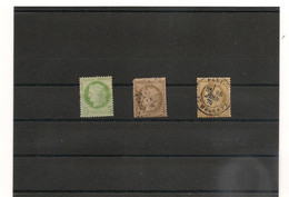 1872/75 CÉRÈS .N° 53/55  Oblitérés   Côte : 30,00 € - 1871-1875 Ceres