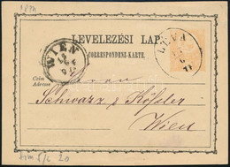 1874 Díjjegyes Levelezőlap / PS-card "LÉVA" - "WIEN" - Andere & Zonder Classificatie