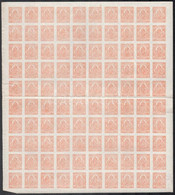 ** 1913 Hírlapbélyeg Hajtott Teljes ív (szakadás 2 Bélyegen, Törések / Teared 2 Stamps, Folds) - Andere & Zonder Classificatie