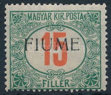 * Fiume 1918 Pirosszámú Portó 15f Garancia Nélkül (min **60.000) - Other & Unclassified