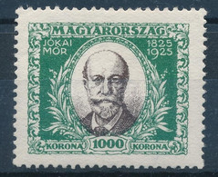 ** 1925 Jókai Mór 1000K Lemezhiba Az 1-es és A 8-as Szám Között (ujjlenyomat, Gumihiba) - Altri & Non Classificati