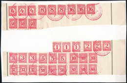 1926 Pengő Fillér Portó 3 Sor UPU Minta A Madagaszkári Posta Archivumából / Postage Due 3 Specimen Sets From The Archive - Altri & Non Classificati