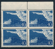 ** 1941 Gróf Széchenyi István (I.) 40f ívtévnyomat (ujjlenyomat, Törés, Fogelválás / Finger Print, Folds, Aparted Perfs. - Otros & Sin Clasificación