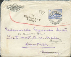 1Fr75 Expo De L'Eau à Liège Obl. Sc KNOKKE Sur Enveloppe Avec Contenu (ZOUTE JACOBS HOTEL) Du 22-7-1939 Vers Albertville - Cartas & Documentos