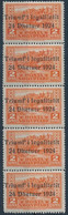 ** 1925 Alkotmány Felülnyomott ötöscsík Mi 105 - Other & Unclassified