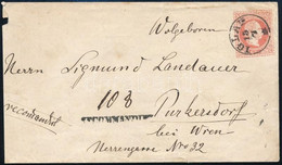 1873 5kr Díjjegyes Ajánlott Levél Hátoldalán 10kr Kiegészítéssel "IGLAU" - Purkersdorf - Andere & Zonder Classificatie