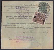 1918 Csomagszállító Németországból Grázba, Portózva / Parcel Card From Germany With Austrian Postage Due "LEIPZIG" - "GR - Andere & Zonder Classificatie