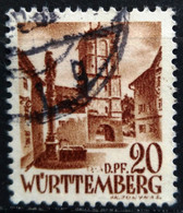 ALLEMAGNE  Zone Française  WÜRTTEMBERG                   N° 24                   OBLITERE - Württemberg