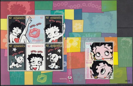 ** 2006 Betty Boop, Rajzfilmfigura Kisív Mi 3780-3785 + Blokk Mi 522 - Altri & Non Classificati