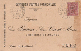 A31. Albano Di Lucania. 1900. Annullo Grande Cerchio ALBANO DI LUCANIA, Su Cartolina Postale Commerciale - Otros & Sin Clasificación