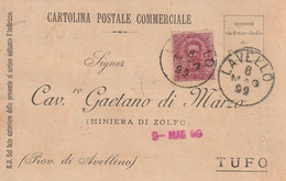 A31. Lavello. 1899. Annullo Grande Cerchio LAVELLO, Su Cartolina Postale Commerciale - Altri & Non Classificati