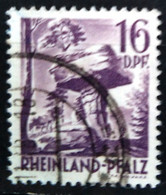 ALLEMAGNE  Zone Française  RHEINLAND-PFALZ                   N° 25                   OBLITERE - Rhine-Palatinate