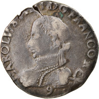 Monnaie, France, Charles IX, Henri III, Teston, 1575, Rennes, TB+, Argent - 1574-1589 Enrique III