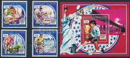 ** 1993 Labdarúgó-világkupa 1994, USA Sor + Blokk, Football World Cup 1994, USA Set + Block Mi 1458 A - 1461 A + Mi 480  - Otros & Sin Clasificación