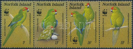 ** 1987 WWF: Papagájok Négyescsík Mi 421-424 + 4 Db FDC - Altri & Non Classificati