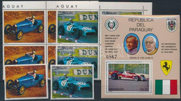 ** 1978 Verseny Autók 5 Teljes Sor 5 X Mi 3060-3066 Teljes ívben+ Mi 3067-3068 Légi értékek ívsarki Négyestömbben + 1-1  - Andere & Zonder Classificatie