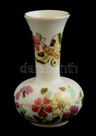 Zsolnay Pillangómintás Porcelán Váza, Kézzel Festett, Jelzett, Hibátlan, M: 11,5 Cm - Otros & Sin Clasificación