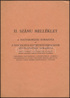 Cca 1945 II. Számú Melléklet - A Magyarország Kormánya és A Szocialista Szovjetköztársaságok Szövetségének Kormánya Közö - Zonder Classificatie