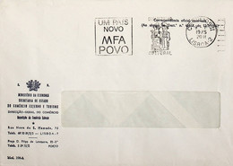1975 Portugal Flâmula «Um País Novo. MFA Povo» - Maschinenstempel (Werbestempel)