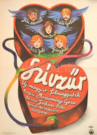 1982 Szyksznian Wanda (1948-): Szívzűr Magyar Filmplakát, Rendező: Böszörményi Géza, Bp., MOKÉP, Magyar Hirdető, Hajtásn - Other & Unclassified