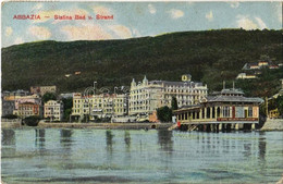 T2/T3 1912 Abbazia, Opatija; Slatina Bad U. Strand / Beach, Bath, Beer Advertisement (EK) - Non Classificati