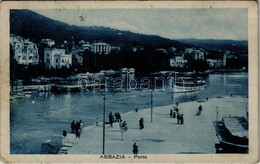 T2/T3 1930 Abbazia, Opatija; Porto / Port, Steamship. A. Tomasic (EK) - Non Classificati