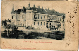 T2/T3 1899 (Vorläufer) Eszék, Esseg, Osijek; Pleiffer'sches Haus Oberstadt / Horse-drawn Tram (EK) - Non Classificati