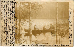 * T2/T3 1904 Nurmijärvi, People In A Boat In The Lake. Photo (EK) - Unclassified