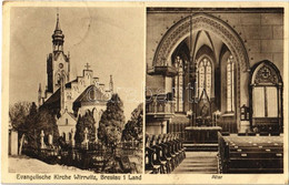 T2/T3 1935 Wierzbice, Wirrwitz; Evangelische Kirche, Altar / Lutheran Church, Interior (EK) - Unclassified